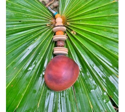 Porte clé : Oeil de boeuf - bois de palmier N°2