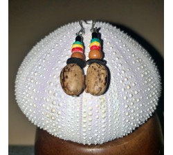 Boucles d'oreilles : pois d'Afrique 2