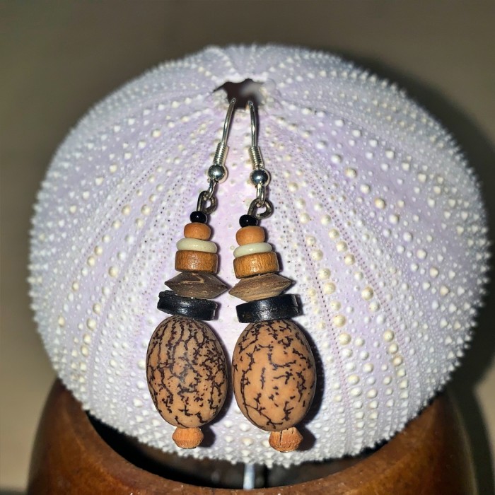 Boucles d'oreilles : palmier royal nain 2